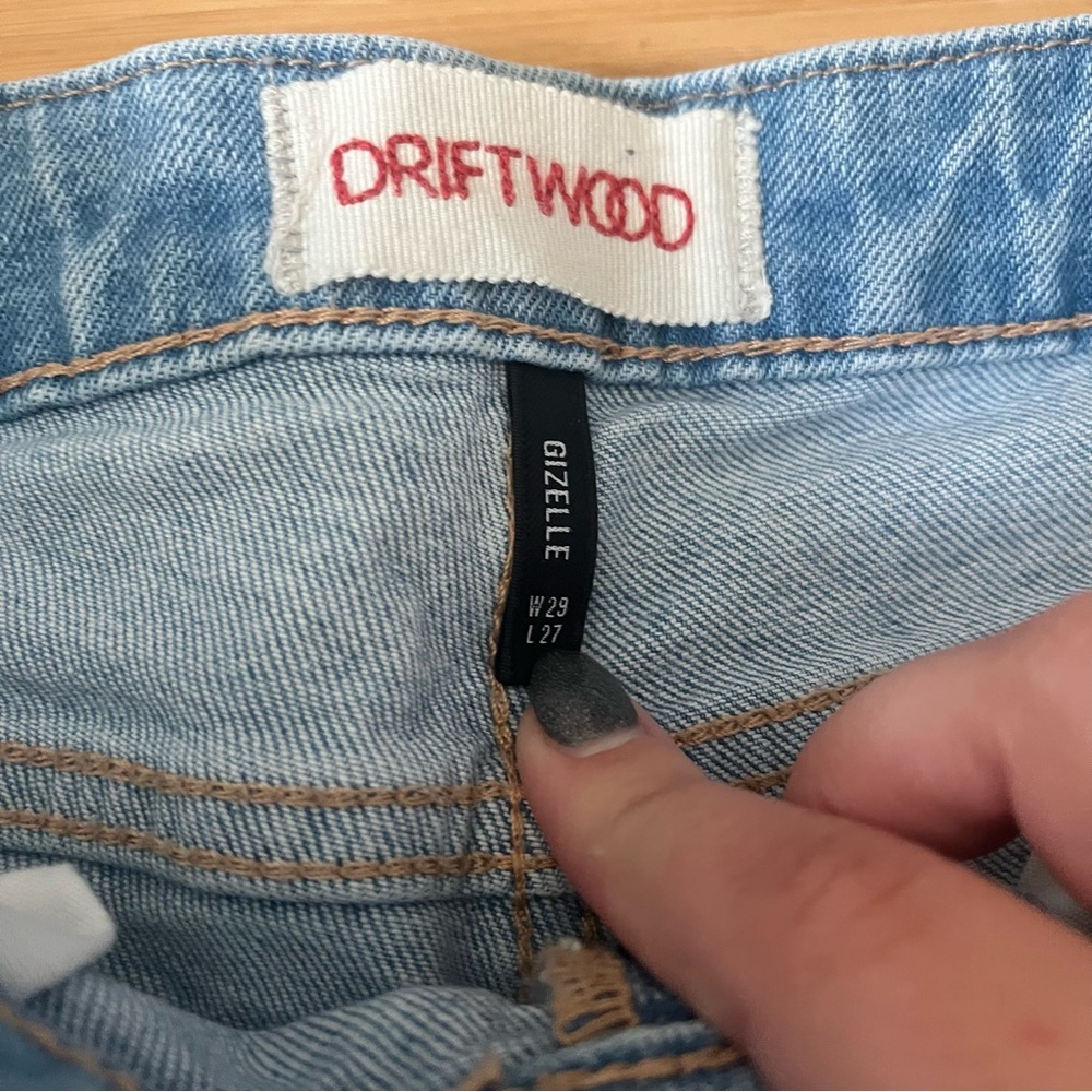 Free People Driftwood Gizelle Embroidered Denim Jeans 29 - Picture 3 of 6